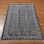 Handmade Cotton Blue Block Printed Rug