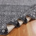 Handmade Cotton Blue Block Printed Rug