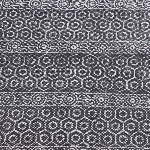 Handmade Cotton Blue Block Printed Rug - Image 7