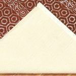 Brown Cotton Hand Block Printed Outdoor Rug