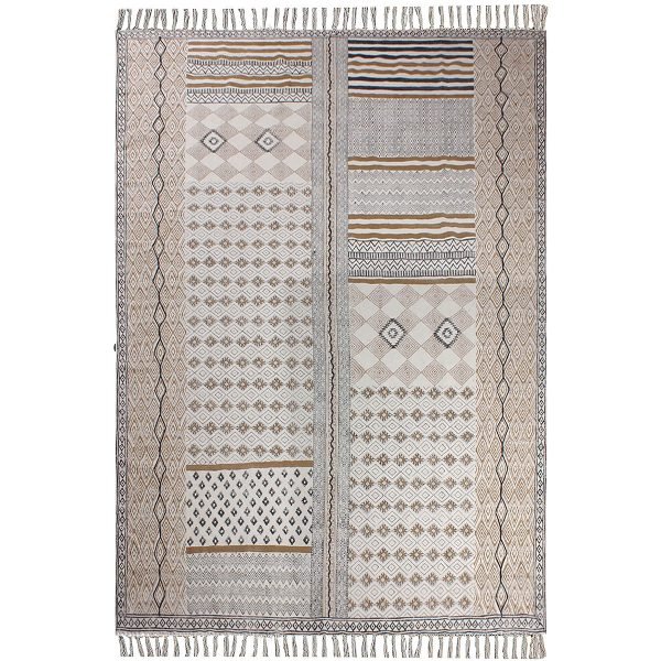 Handmade Cotton Rug Block Printed Area Rug