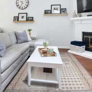 Handmade Cotton Rug Block Printed Area Rug