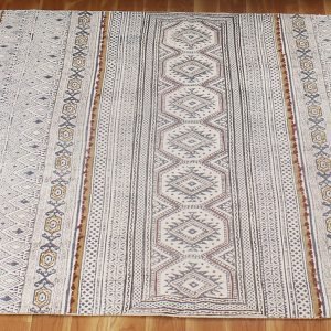 Cotton Geometric Handmade Multicolor Carpet