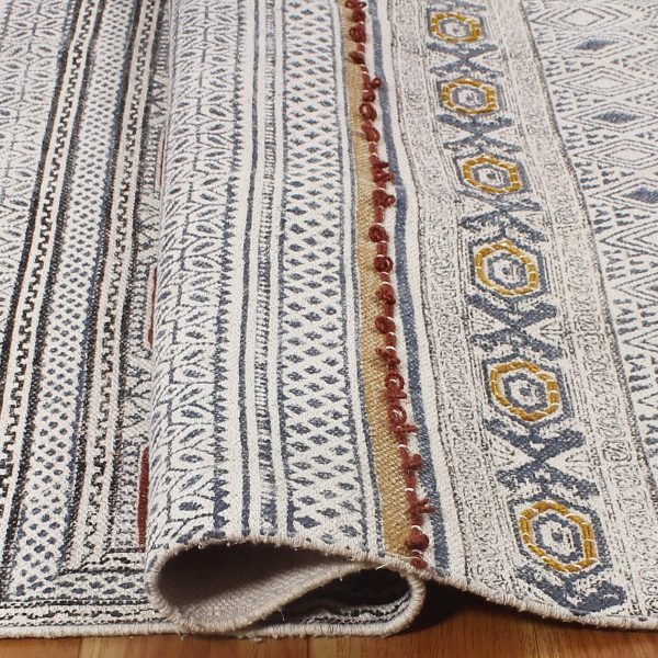 Cotton Geometric Handmade Multicolor Carpet - Image 4