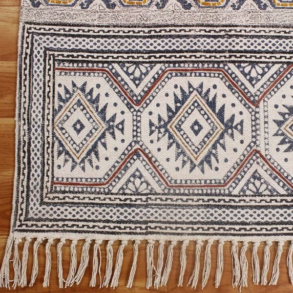 Cotton Geometric Handmade Multicolor Carpet - Image 6