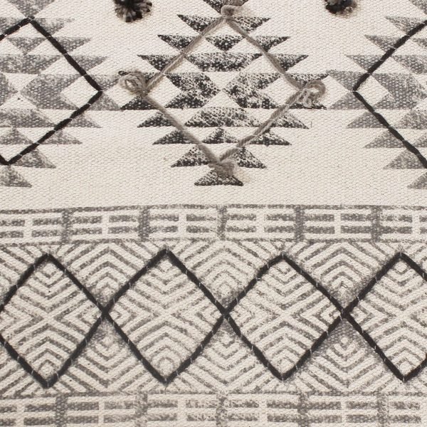 Handmade Geometric Cotton Home Decor Rug - Image 7