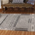 Handmade Grey Cotton Hand Block Printed Rug