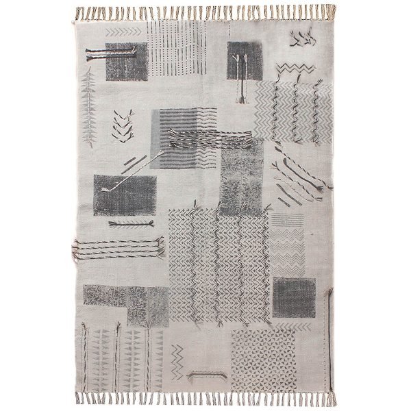 Indian Handmade Grey Cotton Home Decor Rug