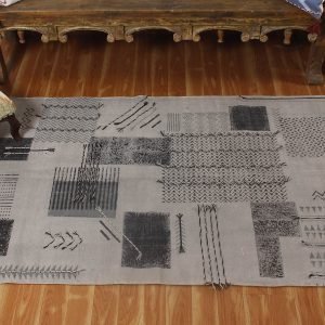 Indian Handmade Grey Cotton Home Decor Rug