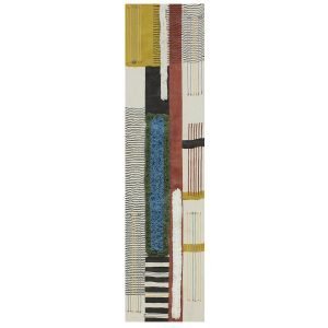 Handmade Block Printed Multicolor Cotton Rug