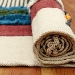Cotton Handmade Green Block Printed Rugs