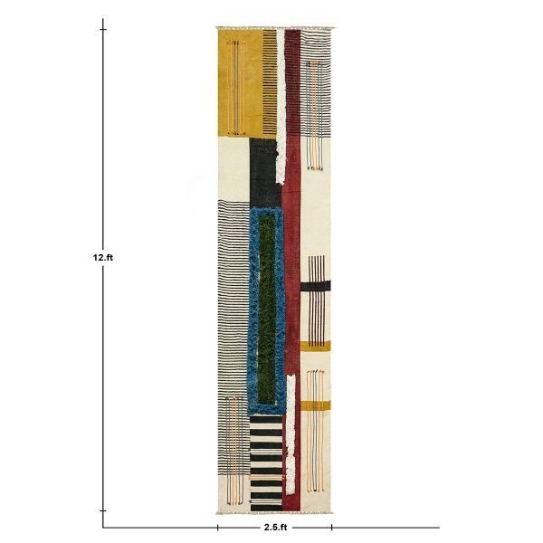 Cotton Handmade Green Block Printed Rugs - Image 8
