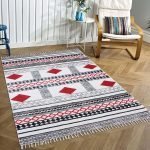 Cotton Hand Block Printing Area Rug