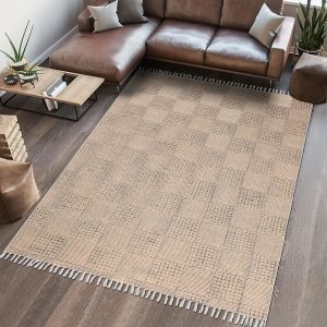 Handmade Block Printed Cotton Area Rug