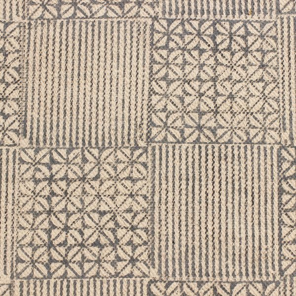 Handmade Block Printed Cotton Area Rug - Image 6