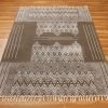 Brown Hand Block printed Cotton Area Rug - Image 3