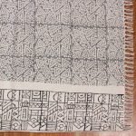 Geometric Hand Block Printed Grey Cotton Rug