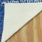 Blue Geometric Hand Block Printed Area Rug