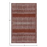 Brown Cotton Hand Block Stylish Printed Rug