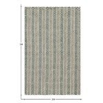 Black Hand Block Printed Geometric Cotton Rug