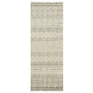 Beige grey bedroom cotton area rug Custom hallway Ecofriendly ar