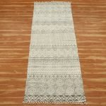 Beige Geometric Hand Block Printed Rug