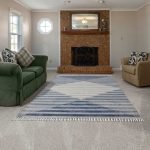 Hand Block Print Blue Carpet Cotton Rug