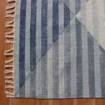 Hand Block Print Blue Carpet Cotton Rug