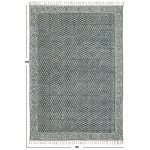 Hand Block Printed Blue Floral Cotton Dhurrie