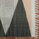 Geometric Green Hand Block Printed Cotton Rug