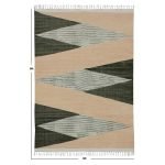 Geometric Green Hand Block Printed Cotton Rug
