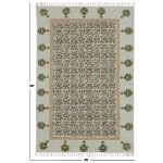 Green Floral Hand Block Printed Cotton Carpet