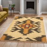 Hand Woven Multicolor Wool Jute Area Rug