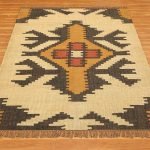 Hand Woven Multicolor Wool Jute Area Rug