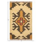 Hand Woven Multicolor Wool Jute Area Rug