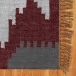 Hand Woven Wool Jute Kilim Multicolor Rug