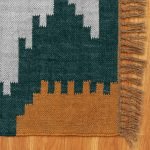 Hand Woven Yellow Mustered Green Jute Rug