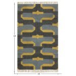 Hand Woven Multicolor Geometric Jute Rug