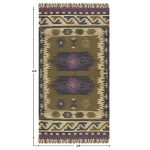 Hand Woven Farm House Wool Jute Area Rug