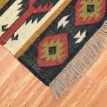 Multicolor Beige Hand Woven Large Area Rug