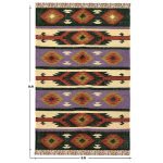 Purple Multicolor Hand Woven Geometric Area Rug