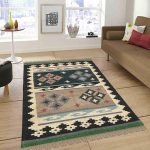 Geometric Multicolor Hand Woven Entrance Rug