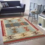 Geometric Multicolor Hand Woven Entrance Rug