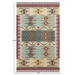Geometric Plum Pink Multicolor Hand Woven Outhouse Rug