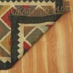Multicolor Geometric Hand Woven Wool Jute Rug