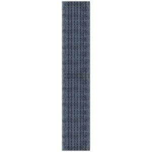 Blue White Cotton Hand Block Print Area Rug