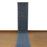 Blue White Cotton Hand Block Print Area Rug