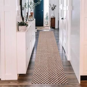 Hand Block Print Cotton Burgundy Rug