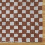 Hand Block Print Cotton Burgundy Rug