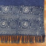 Hand Block Blue Geometric Printed Dhurrie